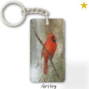 Search for cardinal bird keychains Red