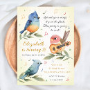 Search for bird birthday invitations Whimsical