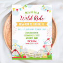 Search for amusement park birthday invitations Ferris wheel