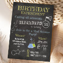Search for mad science party invitations Chalkboard