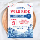 Search for amusement park birthday invitations Ferris wheel