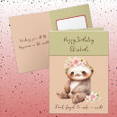 Search for funny sloth birthday cards Green