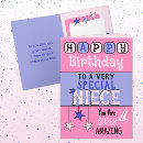 Search for special niece birthday cards Pink
