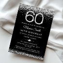 Search for diamond 60th birthday invitations Black and white