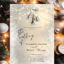 Search for pine cone wedding invitations Watercolor