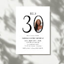 Search for hello 30 birthday invitations Minimal