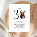 Search for black and white 30th birthday invitations Thirtieth