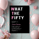 Search for funny 50th birthday invitations Modern