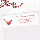 Search for cardinal bird return address labels Festive
