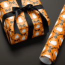 Search for orange and black wrapping paper Cute ghost