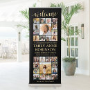 Search for birthdays retractable banners Black and gold