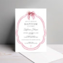 Search for ribbon baptism invitations Pink bow