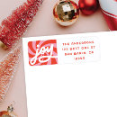 Search for groovy return address labels Merry christmas