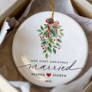Search for green ornaments First christmas married