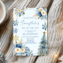 Search for snowflake baby shower invitations December january february