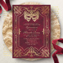Search for red masquerade party invitations Mis quince anos
