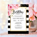 Search for black and white striped invitations Elegant