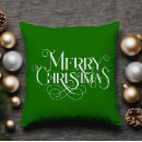 Search for black and white christmas pillows Green
