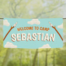 Search for camp party banners Boys birthday