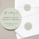 Search for sage green wedding stickers Modern minimalist