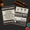 Search for funny bachelor party invitations Vintage