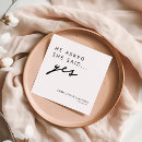 Search for she said yes napkins Black and white