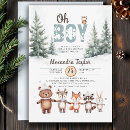 Search for winter baby boy shower invitations Woodland