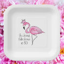 Search for flamingo paper plates 50th birthday