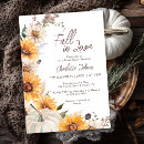 Search for white pumpkin bridal shower invitations Elegant script calligraphy trendy