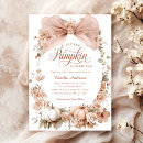 Search for pink pumpkin baby shower invitations Watercolor