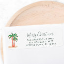 Search for beach christmas return address labels Palm trees