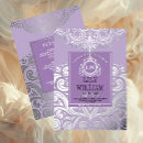 Search for lavender and silver wedding invitations Diamond