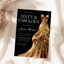 Search for black and gold 60th birthday invitations Party