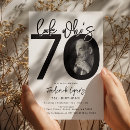 Search for photo 70th birthday invitations Modern