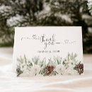 Search for winter wedding thank you cards Woodland