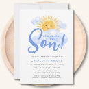 Search for here comes the son baby boy shower invitations Whimsical