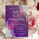 Search for purple and silver invitations Glitter
