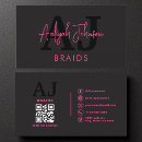 Search for hair braiding business cards Black