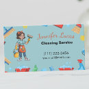 Search for cute cleaning business cards Cartoon