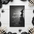 Search for witch bachelorette party invitations Black and white
