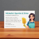 Search for cleaning services business cards Housekeeper