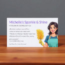Search for cleaning services business cards Housekeeper