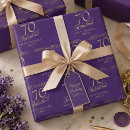 Search for 70th birthday wrapping paper Gold