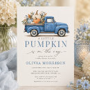 Search for blue truck invitations Little pumpkin boy