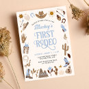 Search for western 1st birthday invitations Blue