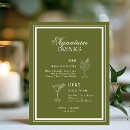 Search for cocktail wedding menus Signature cocktails