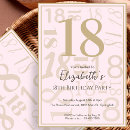 Search for pink 18th birthday invitations Feminine