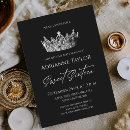 Search for black white sweet 16 invitations Silver