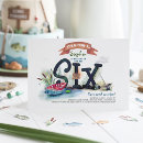 Search for boys 6th birthday invitations Turning six