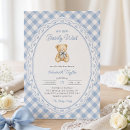 Search for blue bear baby shower invitations Cub
